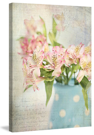 "Alstroemeria Still Life" Painting Print on Wrapped Canvas