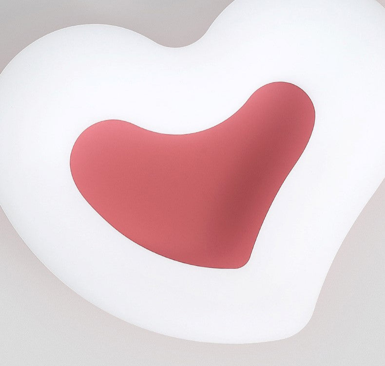 Haacht | Modern Heart-Shaped LED Ceiling Light for kids room, Pink, L13.0xh3.5"