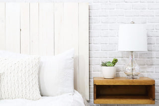 Handcrafted Headboard, Hanger Style, Whitewash, Full