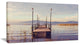 "Wooden Boardwalk To Clear Sea Water" Sea Bridge Canvas Art Print, 40"x20"