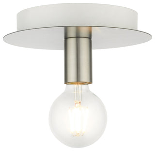 Brushed Nickel Transitional, Versatile, Modern, Urban, Minimal Flush Mount