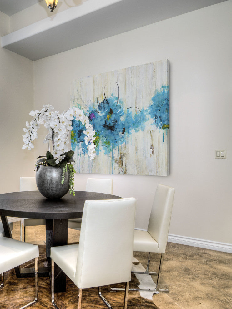 "Center Piece II 1" by Julie Joy Painting Print Wrapped Canvas, 18x18