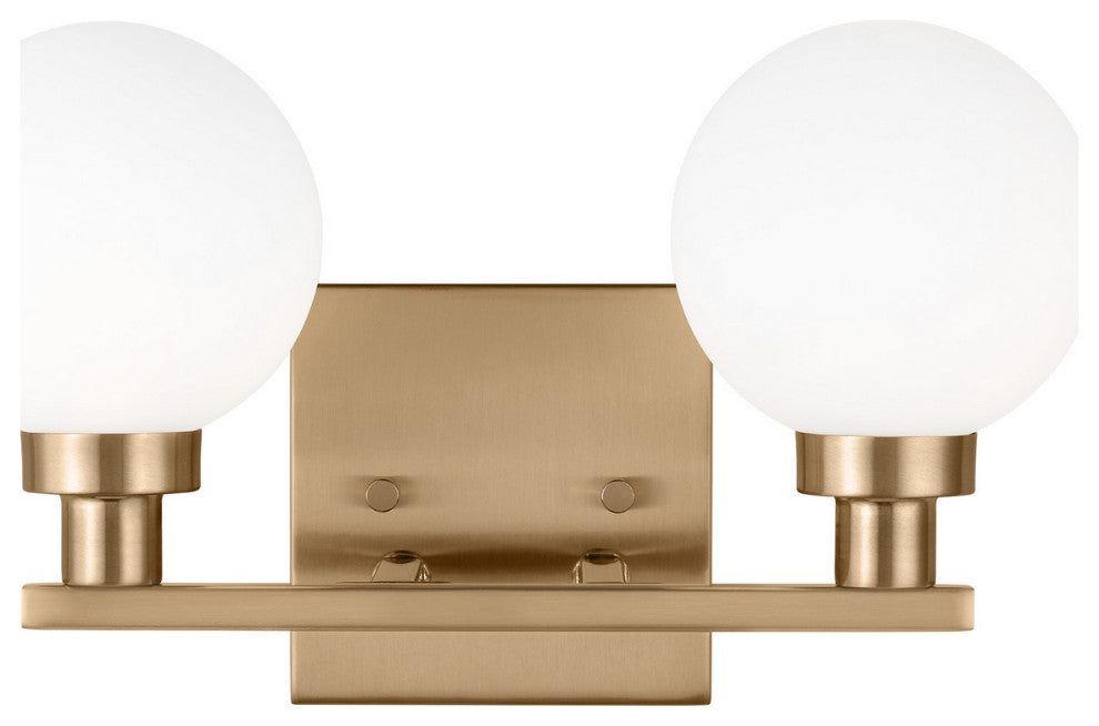 Clybourn 2-Light Bath Vanity, Satin Brass