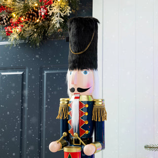 36"H Wooden Christmas Drummer Nutcracker