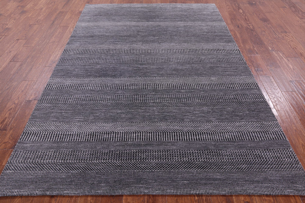Savannah Grass Handmade Wool and Silk Rug 6' 2" X 8' 11" Q11935