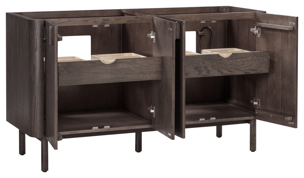 Blakely Vanity Only Collection, Brown Oak, 60