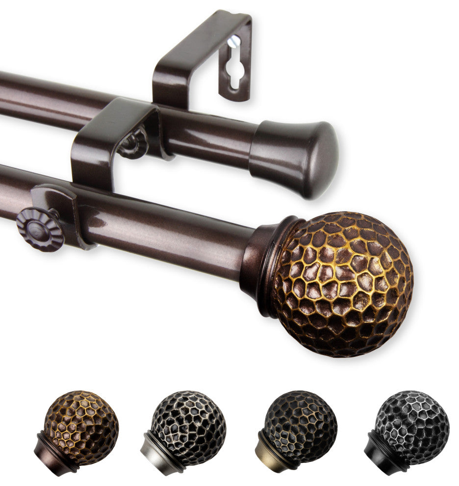 Nicholson 13/16" Double Curtain Rod Cocoa
