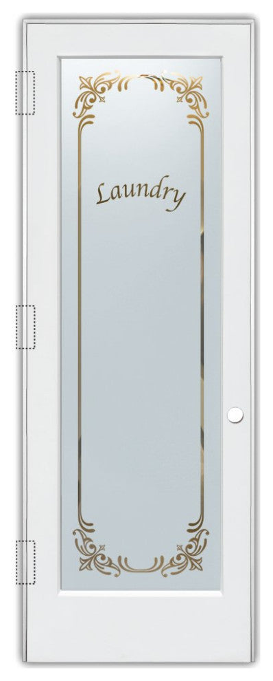 Laundry Door - Lenora - Primed - 30" x 84" - Knob on Right - Push Open