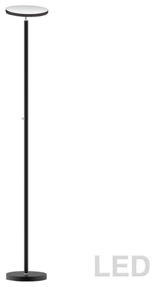Dainolite 701LEDF-SB 72" 18W 1 LED Torchier, Black