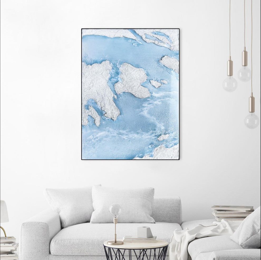 "Purple Wave" Framed Canvas by Giant Art 30"x40"