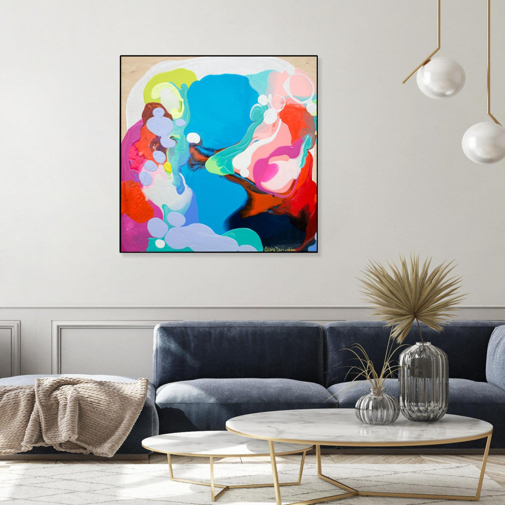 "Traveling back in Time" Framed Canvas by Giant Art 30"x30"