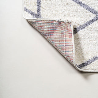 Cole Minimalist Diamond Trellis Light Gray/White 2'x10' Runner Rug