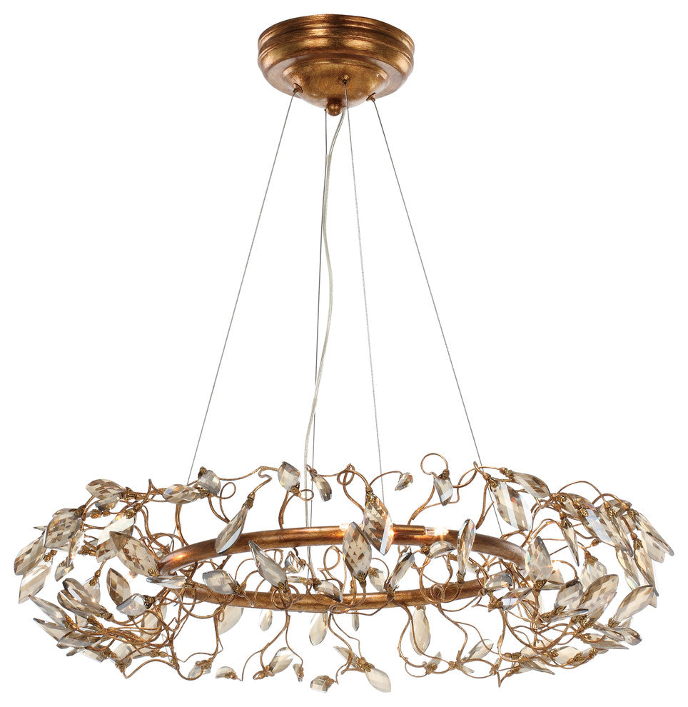 Maxim 30445CGGL 8-Light Pendant Crystal Garden Gold Leaf