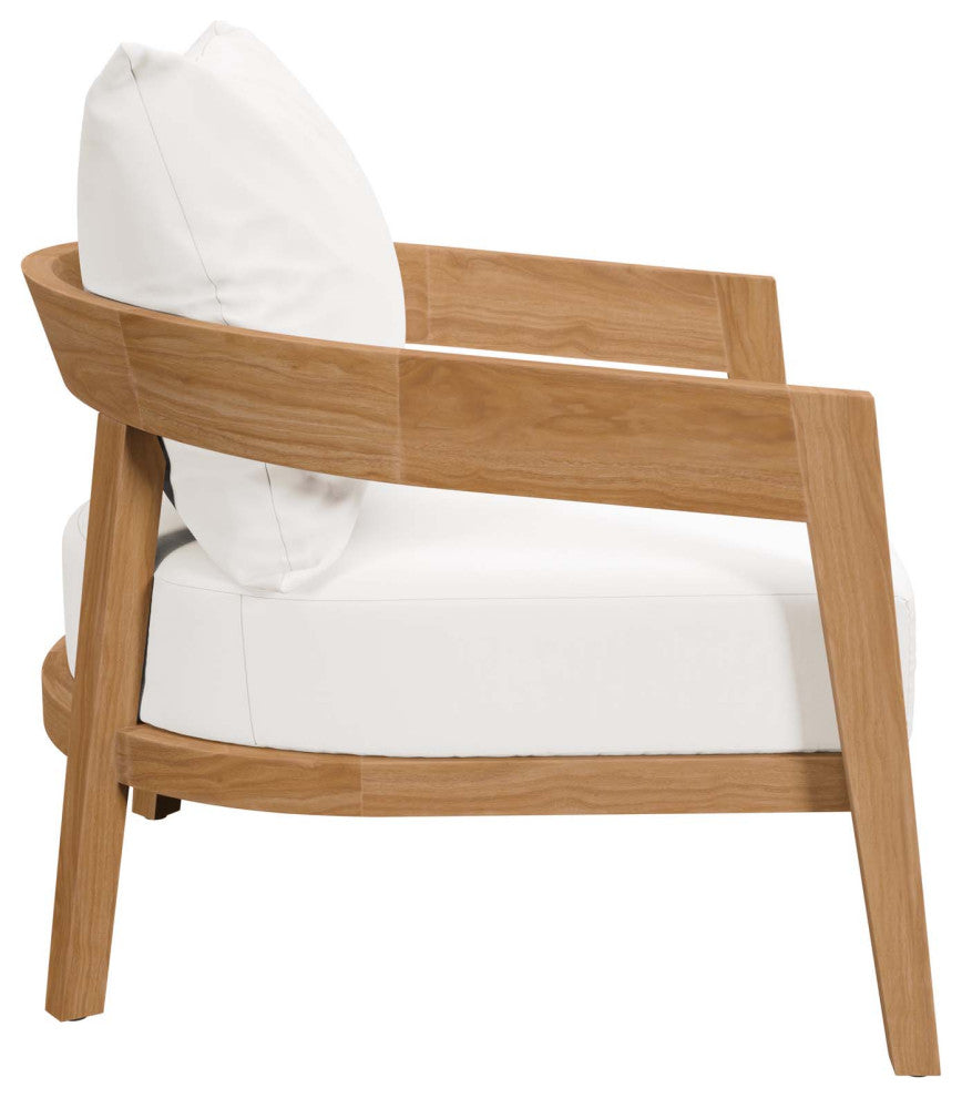 Brisbane 3-Piece Teak Wood Outdoor Patio Outdoor Patio Set, Natural White