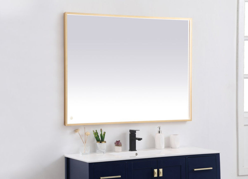 Modern Brass Led Mirror