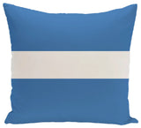 Narrow The Gap Stripe Print Pillow, Azure, 18"x18"