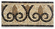Marble Mosaic Border Listello Accent Tile Chandelier Emperador 5.9x12, 1 piece