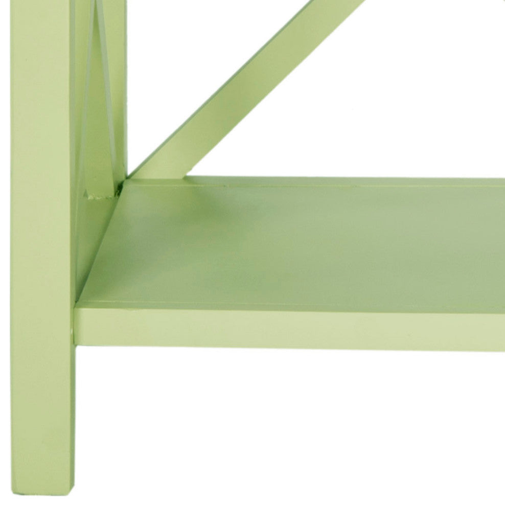 Safavieh Liam 2 Tier Open Bookcase, Split Pea