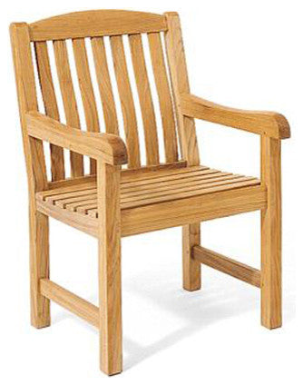 3-Piece Teak Set, 18" Side Table, 2 Devon Chairs, Sunbrella Cushion, Tangerine