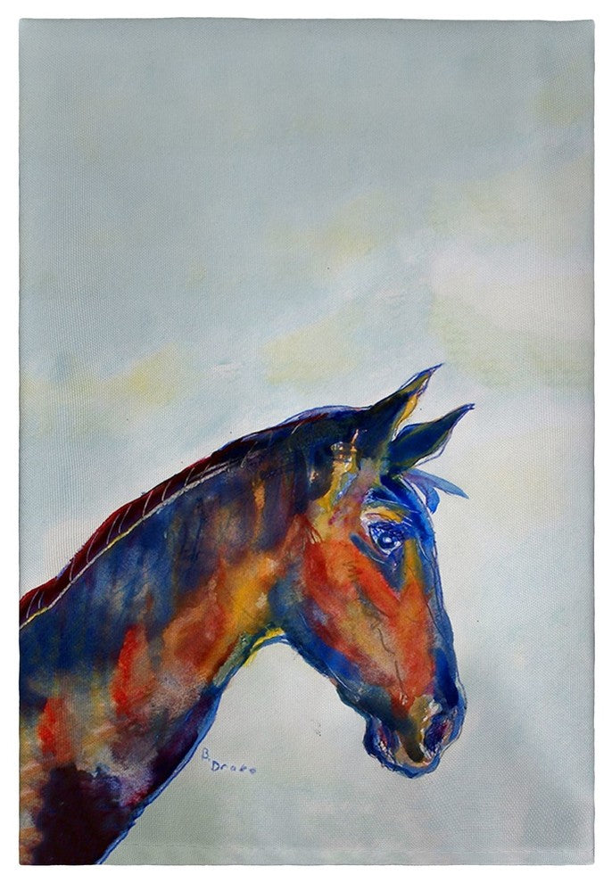 Blue Horse Guest Towel - Two Sets of Two (4 Total)