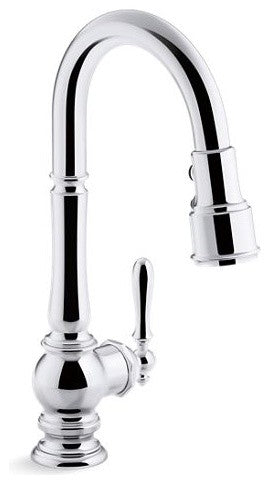 Kohler Artifacts Kitchen Faucet w/ 16" Pull-Down, Polished Chrome