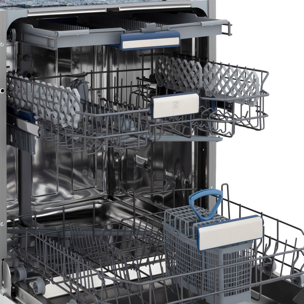 ZLINE Tallac 24" Panel Ready Dishwasher With a Matte Black Handle, DWVZ-24-MB