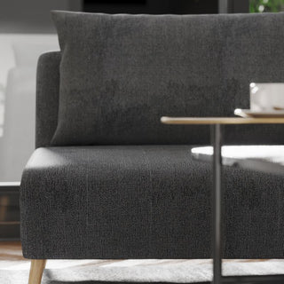 Shaw Convertible Tri-Fold Sleeper Chair with Pillow, Dark Gray