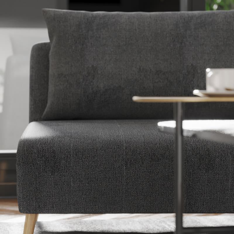Shaw Convertible Tri-Fold Sleeper Chair with Pillow, Dark Gray