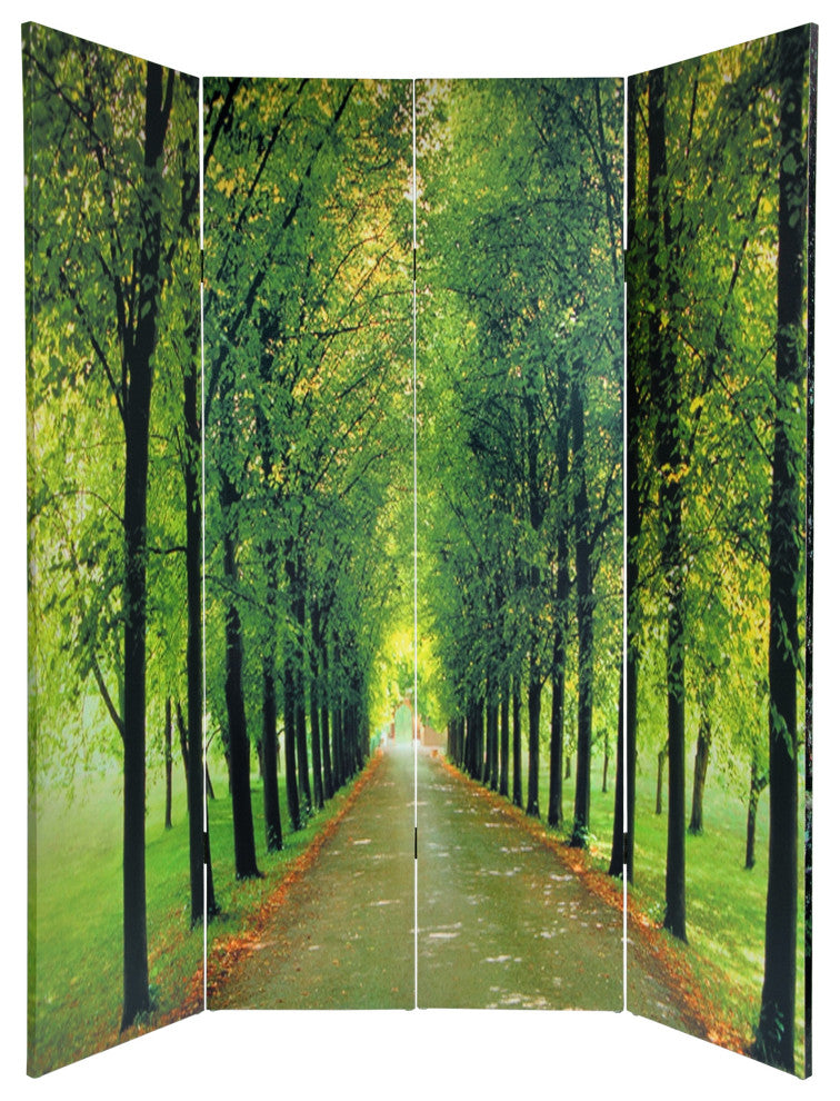 6' Tall Double Sided Path of Life Canvas Room Divider