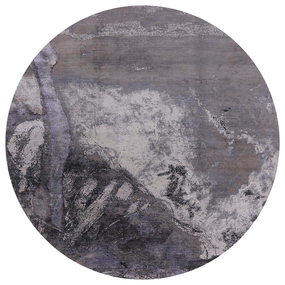 Ahgly Company Indoor Round Mid-Century Modern Area Rugs, 3' Round