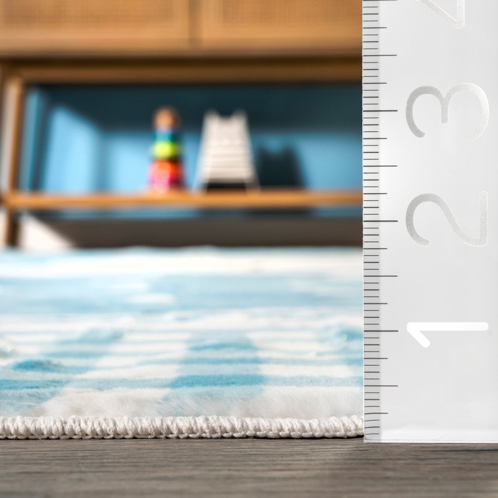 Nuloom Peaceful Night Washable Kids Rug, Blue 3' x 5'