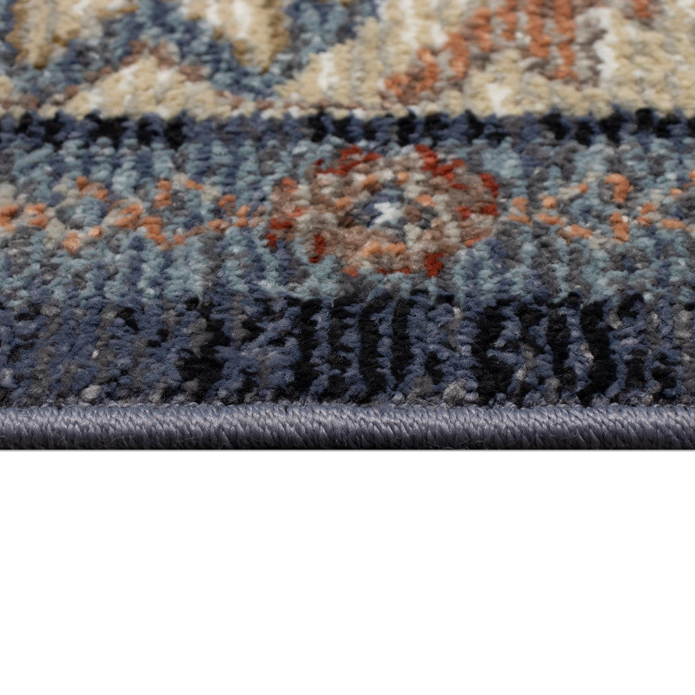 Ariana Floral Medallion Indoor Rug Blue 6'6"x9'4"