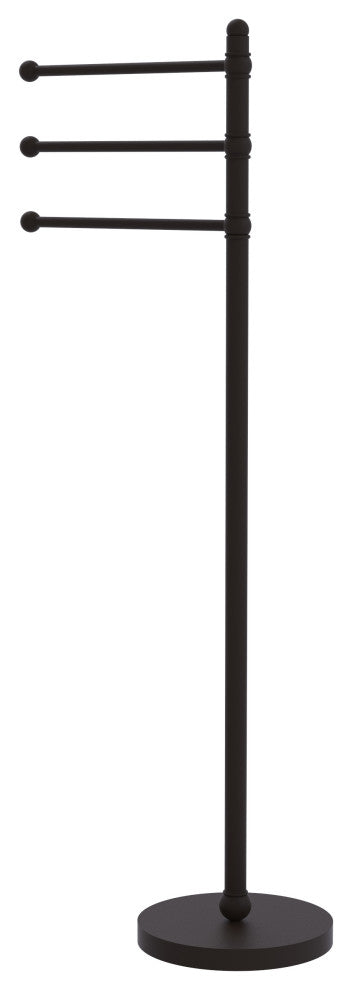 49" Towel Stand with 3 Pivoting Arms, Oil Rubbed Bronze