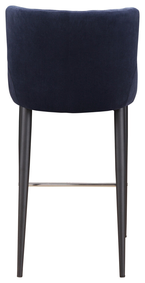 Contemporary Etta Counter Stool Dark Blue - Blue