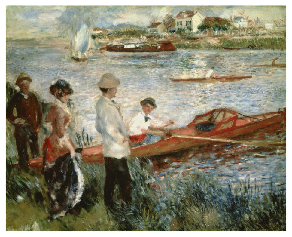 "Oarsmen at Chatou" Digital Paper Print by Pierre-Auguste Renoir, 30"x24"