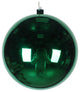 200Mm 8" Shiny Green Ball Ornament Uv Coated With Wire