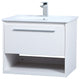24" Single Bathroom Floating Vanity, White