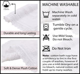 Opulent Reversible 100% Cotton Bath Rug Set, 3 Pcs Set with Runner, White