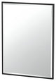 Flush Mount Framed Rectangle Wall Mirror, Matte Black, 32.5
