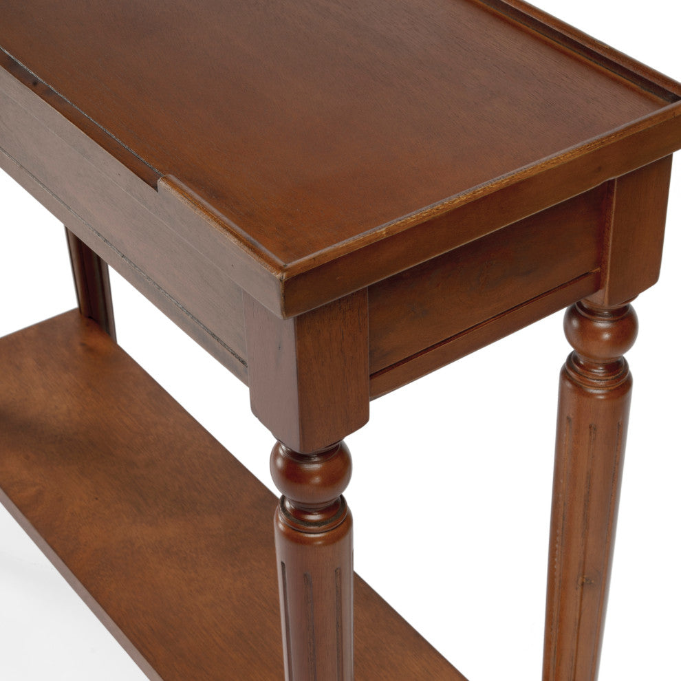 Aubrey Console Table, Medium Brown