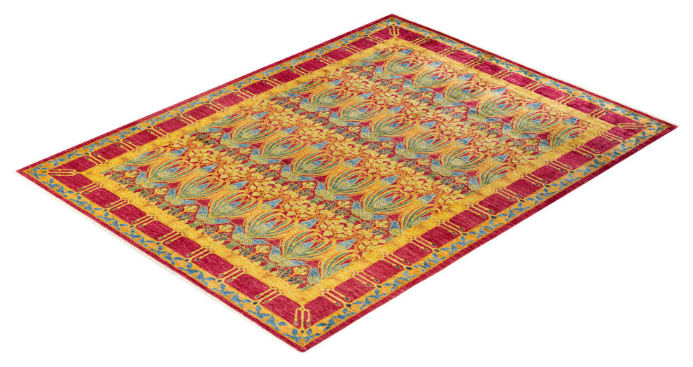 Sinha One-of-a-Kind Hand-Knotted Area Rug Purple, 9'0"x11'7"