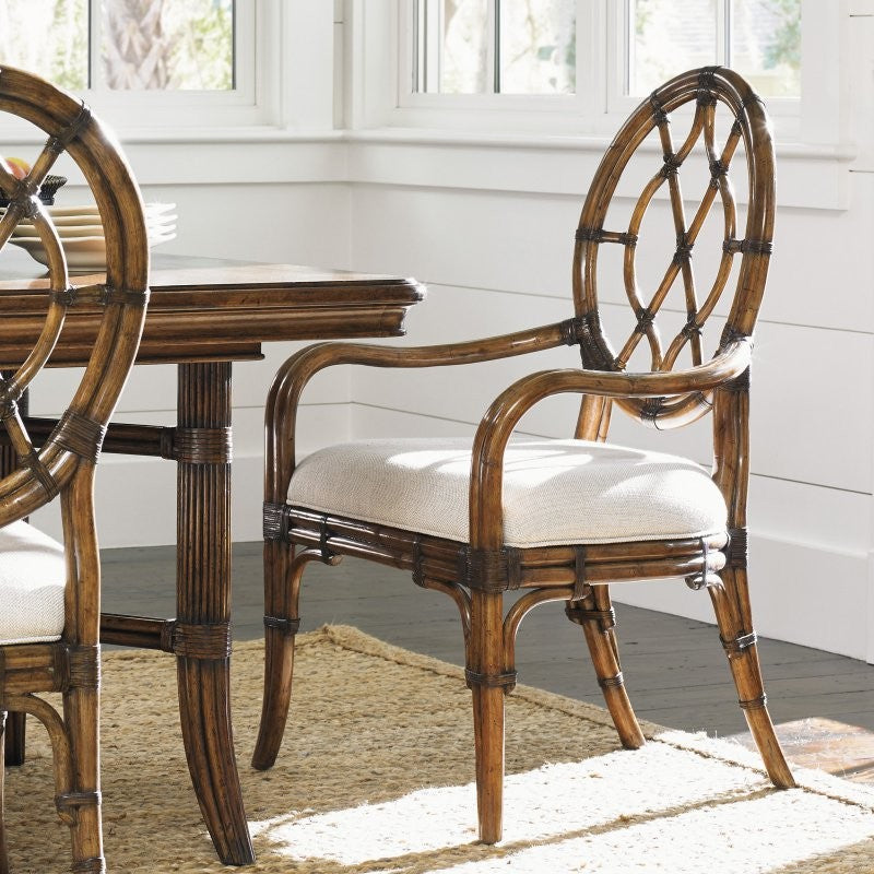 Cedar Key Oval Back Arm Chair