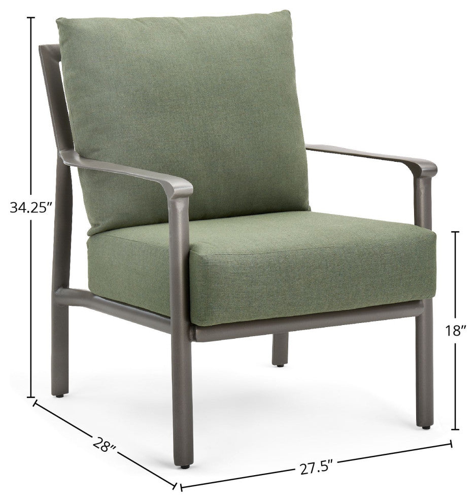 Aspen Cushion Outdoor Resort-Grade Lounge Chair, Brown