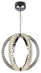 Orb Stainless Steel Frame LED Light With Clear Crystal Detailing