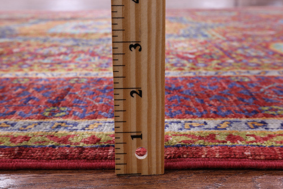 5' 1" X 6' 7" Handmade Geometric Mamluk Wool Rug - Q12239