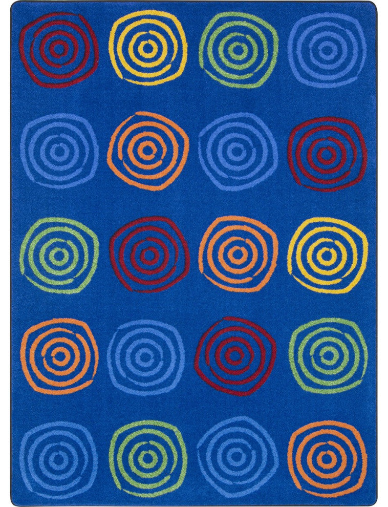 Simply Swirls 10'9" X 13'2" Area Rug, Color Rainbow