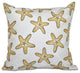 Soft Starfish, Geometric Print Pillow, Gold, 20"x20"