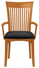 Copeland Sarah Upholstered Armchair, Natural Cherry, Onyx Microsuede