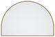 48" W X 32" H Arch Shape Stainless Steel Framed Mirror, Satin Brass