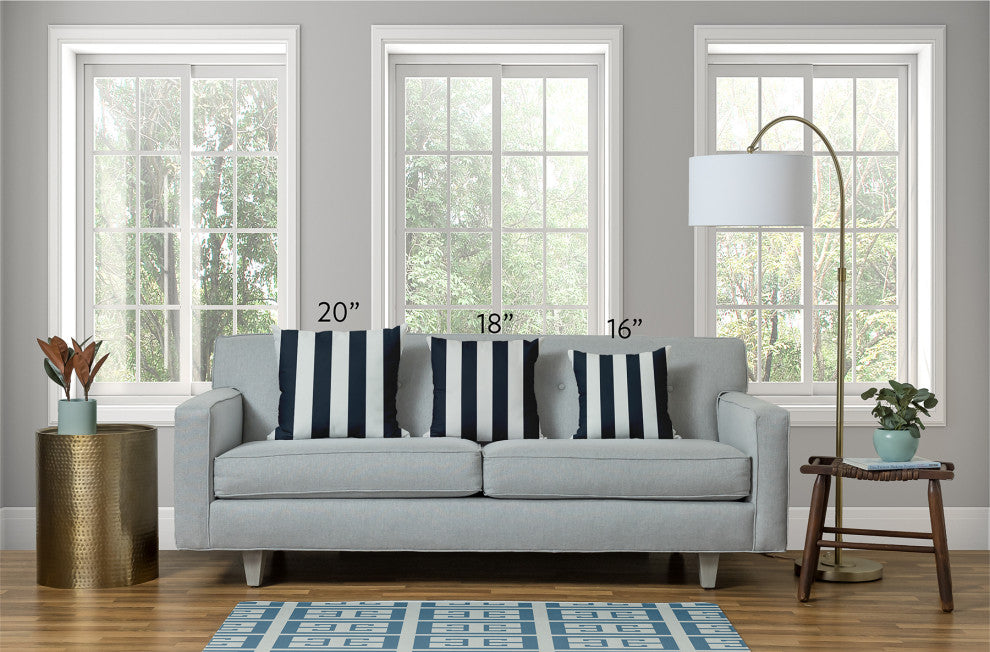 18x18" Swimming School Nautical Decorative Indoor Pillow, Taupe